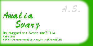 amalia svarz business card